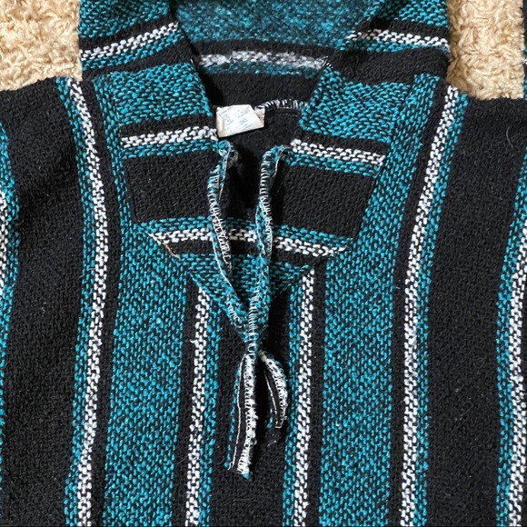 PILOTZI baja blanket hoodie pullover Medium vintage - Picture 2 of 4